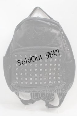 画像1: NieR Clothing / スタッズ付きレザーバック  黒 Y-25-02-27-038-PU-BG-SZ-ZY
