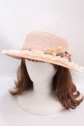 axes femme / 巻きバラレースカンカン帽 57.5cm アワピンク Y-25-02-27-039-AX-AC-SZ-ZY