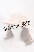 axes femme / 巻きバラレースカンカン帽 57.5cm アワピンク Y-25-02-27-039-AX-AC-SZ-ZT-K004