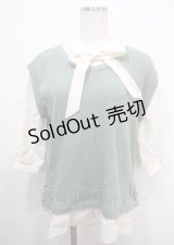 axes femme / 重ね着風トップス  グリーン Y-25-03-04-042-AX-TO-SZ-ZY