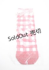 Angelic Pretty / Lovelyギンガムクルー丈ソックス  レッド Y-25-03-04-008-AP-ZA-SZ-ZY