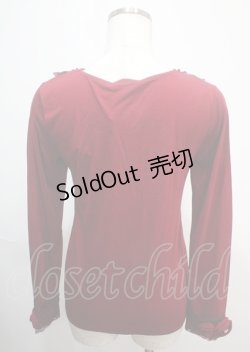 画像2: axes femme / お花モチーフ付インナープルオーバー M アカ Y-25-03-04-053-AX-TO-SZ-ZY
