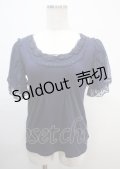 axes femme / リボンディテールプルオーバー M 紺 Y-25-03-04-059-AX-TO-SZ-ZY