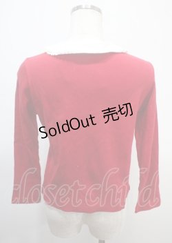 画像2: MILK / 襟付きカットソー  赤 Y-25-03-04-067-ML-TO-AS-ZY