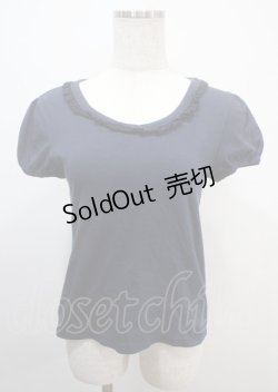 画像1: Jane Marple / フリルカットソー M 紺 Y-25-03-04-070-JM-TO-SZ-ZY