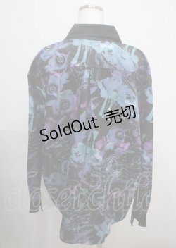 画像2: Drug Honey / 骨の舞踏会柄BIGシャツ  黒 Y-25-03-04-085-PU-BL-SZ-ZY