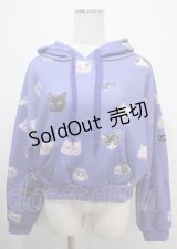 LAND by MILK BOY / CAT BUNCHパーカー  パープル Y-25-03-04-091-PU-TO-SZ-ZY