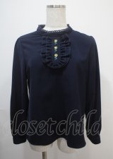 Fi.n.t / 薔薇刺繍ブラウス  紺 Y-25-03-04-094-CA-BL-SZ-ZY