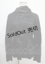 h.ANARCHY / ハイネックダメージニット  黒 Y-25-03-04-096-HN-TO-SZ-ZY