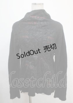 画像1: h.ANARCHY / ハイネックダメージニット  黒 Y-25-03-04-096-HN-TO-SZ-ZY
