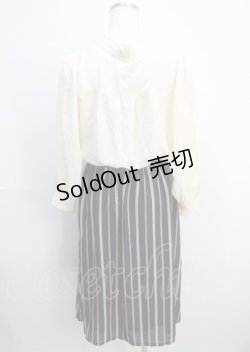 画像2: axes femme / レジメン切替ドッキングワンピース  キナリ×紺 Y-25-03-04-103-AX-OP-SZ-ZI
