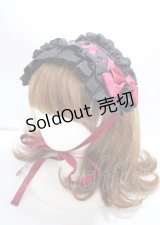 ATELIER PIERROT / Lace-up Frill Headdress  ボルドー Y-25-03-04-013-EL-AC-SZ-ZY