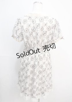 画像2: axes femme / シルエット柄ワンピース  キナリ Y-25-03-04-105-AX-OP-SZ-ZY