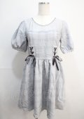 axes femme POETIQUE / スカラップビスチェ切り替えワンピース  グレー Y-25-03-04-106-AX-OP-SZ-ZS