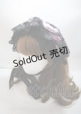 危機裸裸商店 / レースヘッドドレス  黒×ピンク Y-25-03-04-017-GO-AC-SZ-ZY
