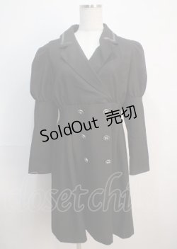 画像1: axes femme POETIQUE / ダブル釦タックデザインワンピース  黒 Y-25-03-04-142-AX-OP-SZ-ZT438