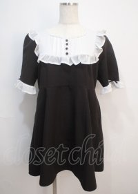 DearMyLoveRose / ダイヤフリル上品ワンピース LL 黒 Y-25-03-04-144-EL-OP-SZ-ZS