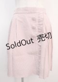 axes femme kawaii / チェック柄切り替えスカート M ピンク Y-25-03-04-152-AX-SK-SZ-ZY