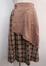 画像1: 【SALE】axes femme POETIQUE / アシメバイカラーチェックスカート M 茶 Y-25-03-04-154-AX-SK-SZ-ZH (1)