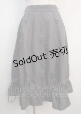 axes femme / ジップ付ドロストスカート F グレー Y-25-03-04-156-AX-SK-SZ-ZY