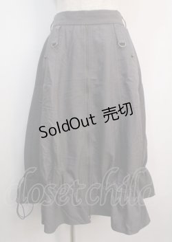 画像1: axes femme / ジップ付ドロストスカート F グレー Y-25-03-04-156-AX-SK-SZ-ZY