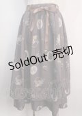 axes femme / アンティークフルーツ柄スカート F グレージュ Y-25-03-04-159-AX-SK-SZ-ZY