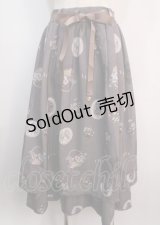 axes femme / アンティークフルーツ柄スカート F グレージュ Y-25-03-04-159-AX-SK-SZ-ZY