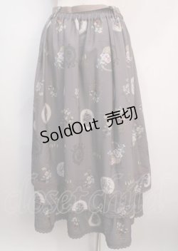 画像2: axes femme / アンティークフルーツ柄スカート F グレージュ Y-25-03-04-159-AX-SK-SZ-ZY