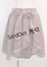 axes femme kawaii / ストライプスカート M 淡ピンク Y-25-03-04-164-AX-SK-SZ-OS