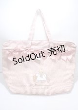 Maison de FLEUR / marron creamチェックトートバック  ピンク Y-25-03-04-024-LO-BG-SZ-ZY