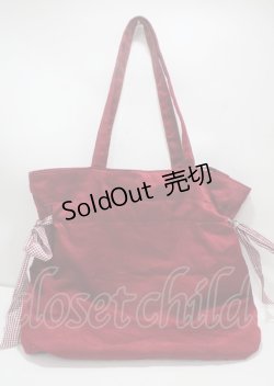 画像2: Maison de FLEUR / いちごリボントートバック  赤 Y-25-03-04-025-LO-BG-SZ-ZY