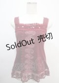 axes femme / レースタンクトップ M ワイン Y-25-03-04-035-AX-TO-SZ-ZY