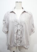 axes femme / ストライプシャツ  グレー Y-25-03-04-039-AX-TO-SZ-ZI
