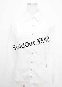 Ozz oneste / スナップボタンシャツ  白 Y-25-03-07-055-OO-BL-SZ-ZY