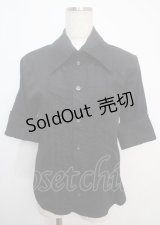 ALICE and the PIRATES / ピンタックブラウス MEN'S 黒 Y-25-03-07-057-PA-BL-SZ-ZY