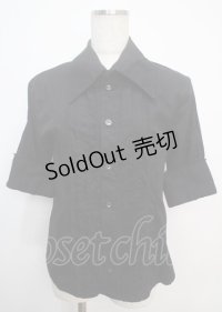 ALICE and the PIRATES / ピンタックブラウス MEN'S 黒 Y-25-03-07-057-PA-BL-SZ-ZY