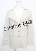 【SALE】Ozz oneste / 刺繍ポケットテーラードジャケット  ベージュ Y-25-03-07-059-OO-JA-SZ-ZT322