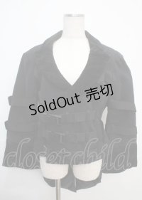 STIGMATA / 別珍切替燕尾ジャケット M 黒 Y-25-03-07-061-GO-JA-SZ-ZY