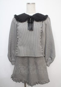 Secret Honey / 千鳥柄セットアップ  黒 Y-25-03-07-062-CA-TO-SZ-ZT303