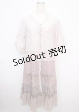 axes femme / 総レースガウンワンピース M ピンク Y-25-03-07-066-AX-OP-SZ-ZS