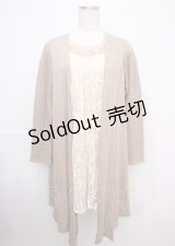 axes femme / レイヤード風レースチュニック M モカ Y-25-03-07-067-AX-TO-SZ-ZY