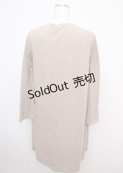 画像2: axes femme / レイヤード風レースチュニック M モカ Y-25-03-07-067-AX-TO-SZ-ZY