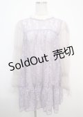 axes femme POETIQUE / 総レースシアーチュニック M ラベンダー Y-25-03-07-068-AX-OP-SZ-ZS