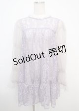 axes femme POETIQUE / 総レースシアーチュニック M ラベンダー Y-25-03-07-068-AX-OP-SZ-ZS