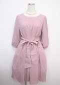 axes femme / タックデザインドレス M 淡ピンク Y-25-03-07-081-AX-OP-SZ-ZI