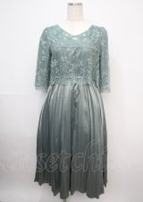 axes femme / チュール刺繍×プリーツドレス F グリーン Y-25-03-07-083-AX-OP-SZ-ZS