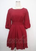 axes femme / タックデザインドレス M ワイン Y-25-03-07-085-AX-OP-SZ-ZI