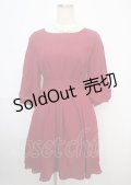 axes femme / タックデザインドレス M ワイン Y-25-03-07-085-AX-OP-SZ-ZI
