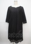 axes femme / ハートネックレースサックワンピース F 黒 Y-25-03-07-086-AX-OP-SZ-ZY