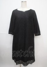 axes femme / ハートネックレースサックワンピース F 黒 Y-25-03-07-086-AX-OP-SZ-ZY